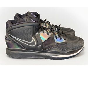 Nike Kyrie 8 Infinity Black/Metallic Silver Basketball Shoes Men's 12 - New!!